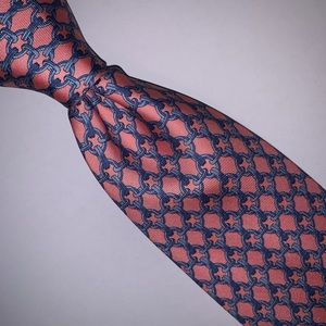 Classic Spring Hermès Pink and Blue Chain Link Tie